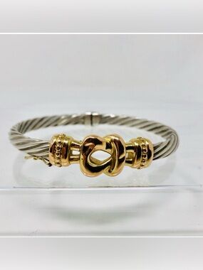 Authentic ALWAND VAHAN 14K and sterling silver unisex bracelet